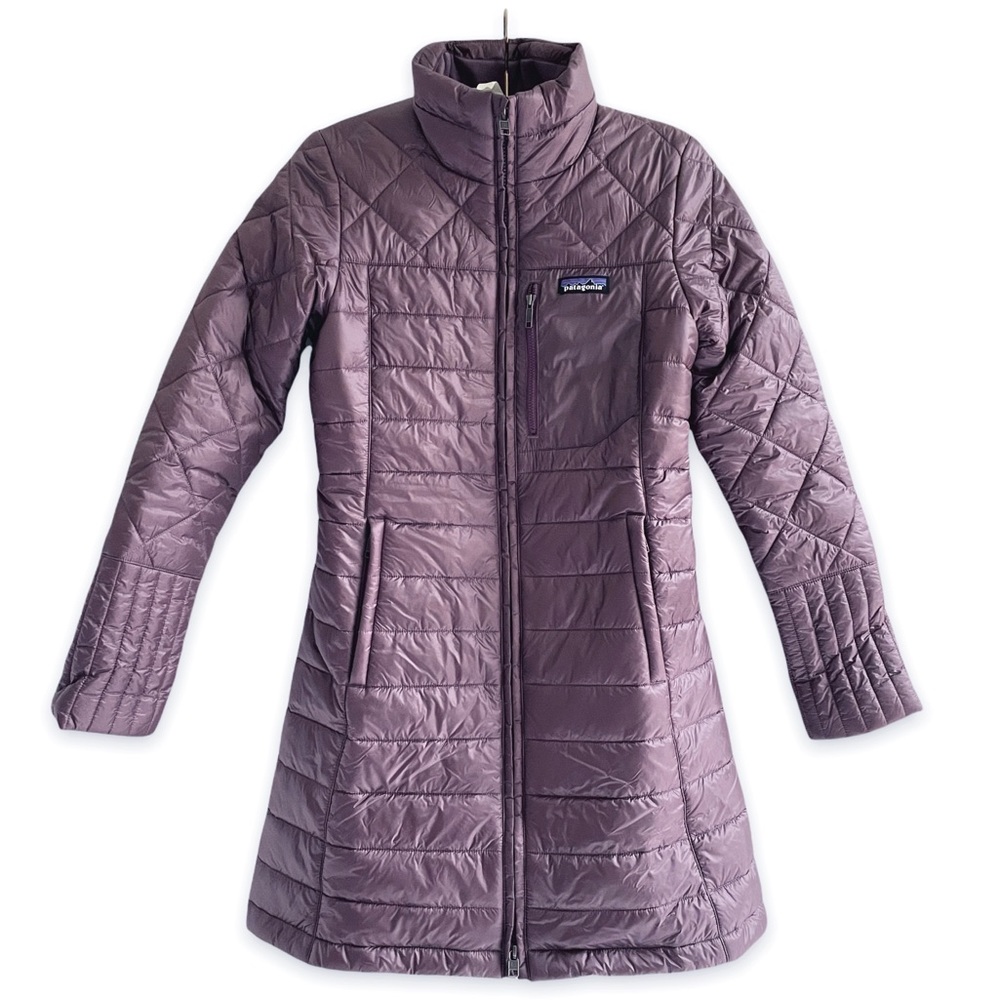 Patagonia Women's Quilted Long Puffer Jacket Plum